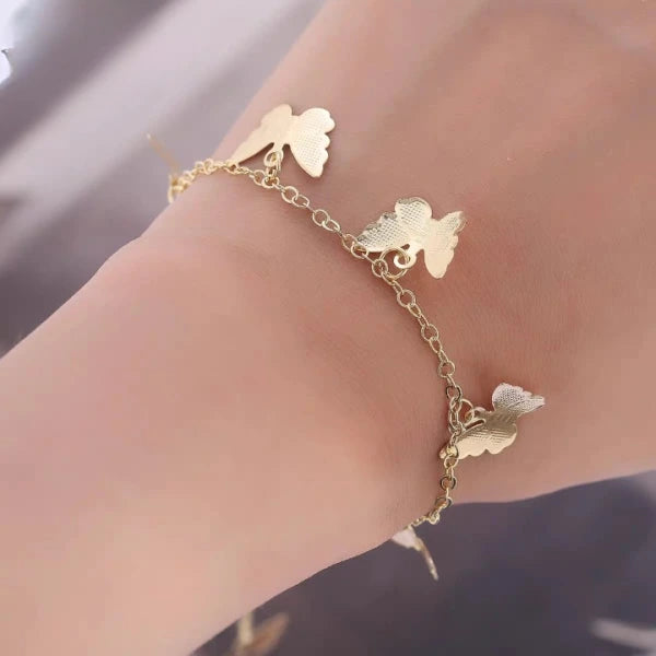 Beautiful Butterfly Hand Charm Bracelet/Payal for Girls