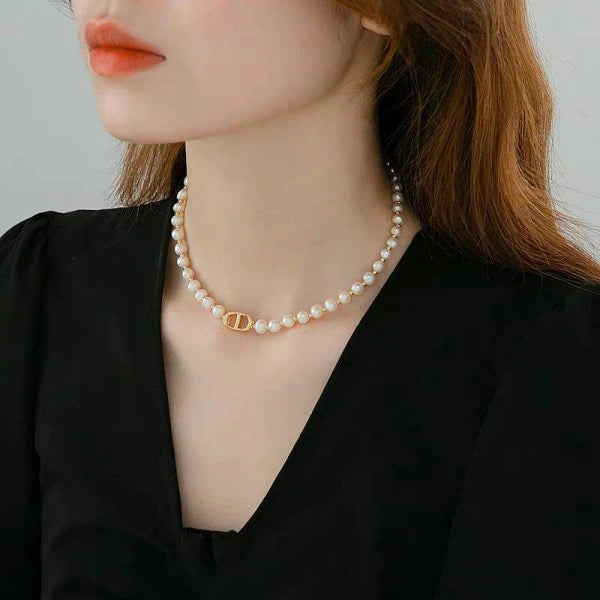 Beautiful Pearl Charm Korean Elegant Necklace for Girls