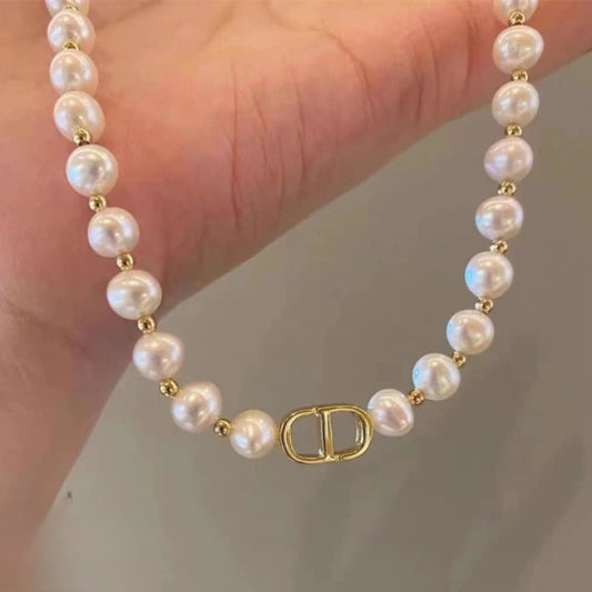 Beautiful Pearl Charm Korean Elegant Necklace for Girls